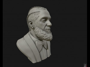 nipsey hussle 3d bust sculpture 3d print model 3Dプリントモデル
