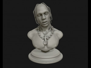travis scott 3d sculpture ready to 3d print 3d print model 3D Print Model