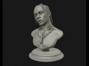 travis scott 3d sculpture ready to 3d print 3d print model 3Dプリントモデル