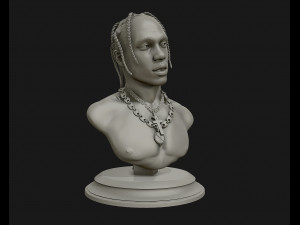 travis scott 3d sculpture ready to 3d print 3d print model 3Dプリントモデル