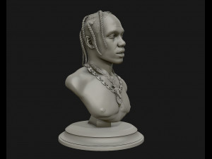 travis scott 3d sculpture ready to 3d print 3d print model 3Dプリントモデル