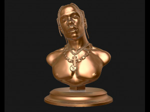 travis scott 3d sculpture ready to 3d print 3d print model 3Dプリントモデル