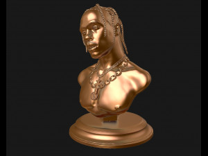 travis scott 3d sculpture ready to 3d print 3d print model 3Dプリントモデル