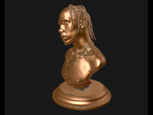 travis scott 3d sculpture ready to 3d print 3d print model 3Dプリントモデル