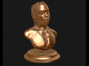 travis scott 3d sculpture ready to 3d print 3d print model 3Dプリントモデル