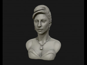 lady gaga sculpture ready to print 3d print model 3D Print Model