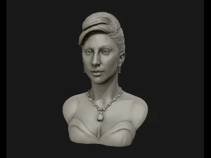 lady gaga sculpture ready to print 3d print model 3Dプリントモデル
