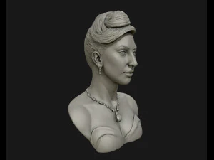 लेडी गागा मूर्तिकला 3डी प्रिंट मॉडल प्रिंट करने के लिए तैयार है 3D प्रिंट मॉडल