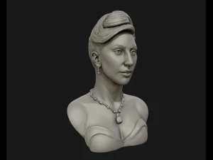 लेडी गागा मूर्तिकला 3डी प्रिंट मॉडल प्रिंट करने के लिए तैयार है 3D प्रिंट मॉडल