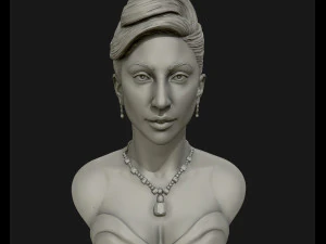 लेडी गागा मूर्तिकला 3डी प्रिंट मॉडल प्रिंट करने के लिए तैयार है 3D प्रिंट मॉडल
