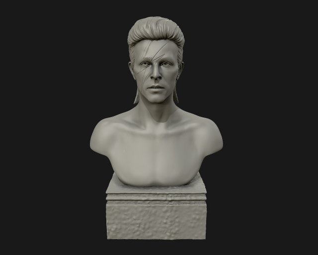 david bowie 3d sculpture model ready to 3d print 3d print model Modelo de impresión 3D .c4d .max .obj .3ds .fbx .stl .blend 