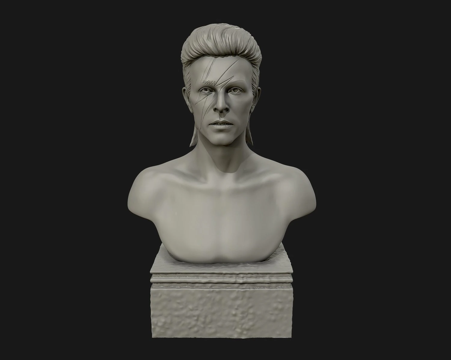 david bowie 3d sculpture model ready to 3d print 3d print model 3D Print Model .c4d .max .obj .3ds .fbx .stl .blend 