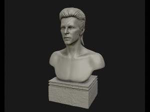 david bowie 3d sculpture model ready to 3d print 3d print model Modelo de impresión 3D