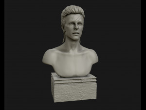 david bowie 3d sculpture model ready to 3d print 3d print model Modelo de impresión 3D