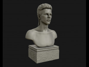 david bowie 3d sculpture model ready to 3d print 3d print model Modelo de impresión 3D