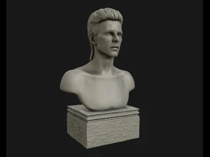 david bowie 3d sculpture model ready to 3d print 3d print model 3D Print Model