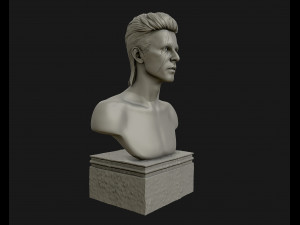 david bowie 3d sculpture model ready to 3d print 3d print model Modelo de impresión 3D