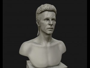 david bowie 3d sculpture model ready to 3d print 3d print model Modelo de impresión 3D