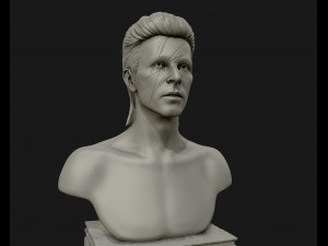 david bowie 3d sculpture model ready to 3d print 3d print model Modelo de impresión 3D