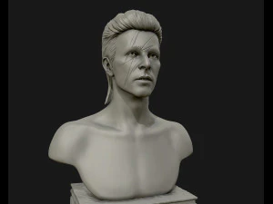 david bowie 3d sculpture model ready to 3d print 3d print model 3D Print Model