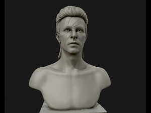 david bowie 3d sculpture model ready to 3d print 3d print model Modelo de impresión 3D
