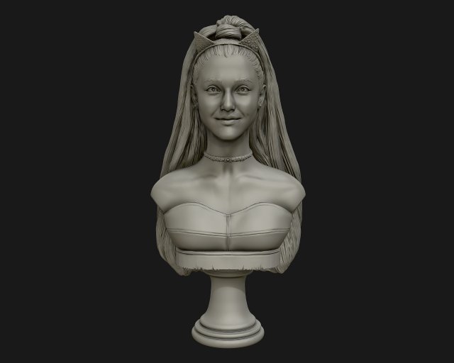 ariana grande sculpture ready to 3d print 3d print model 3D Принт Модель .c4d .max .obj .3ds .fbx .stl .blend 