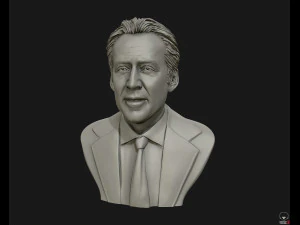 nicolas cage 3d printable portrait model 3d print model 3D Print Model