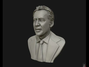 nicolas cage 3d printable portrait model 3d print model 3D Print Model