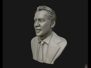 nicolas cage 3d printable portrait model 3d print model 3D Print Model