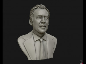 nicolas cage 3d printable portrait model 3d print model Modelo de impresión 3D