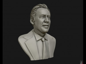 nicolas cage 3d printable portrait model 3d print model Modelo de impresión 3D