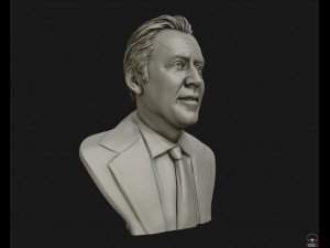 nicolas cage 3d printable portrait model 3d print model Modelo de impresión 3D