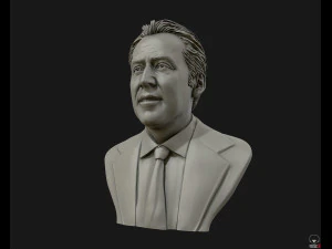 nicolas cage 3d printable portrait model 3d print model 3D Print Model