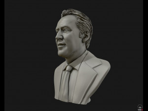 nicolas cage 3d printable portrait model 3d print model Modelo de impresión 3D