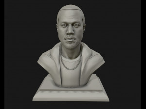 kanye west 3d printable sculpture 3d print model 3D-printmodel