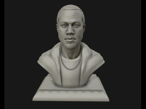 kanye west 3d model cetak patung 3d yang dapat dicetak Model Cetak 3D