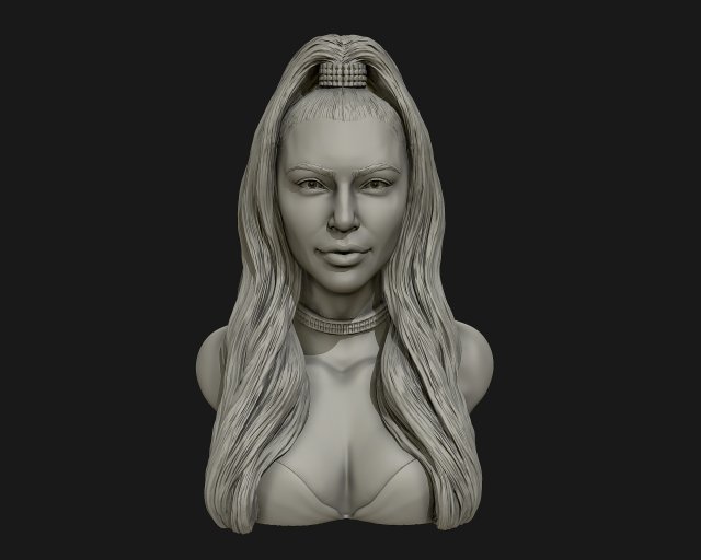 kim kardashian sculpture ready to print 3d print model Model Cetak 3D .c4d .max .obj .3ds .fbx .stl .blend 