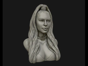 किम कार्दशियन मूर्तिकला 3डी प्रिंट मॉडल प्रिंट करने के लिए तैयार है 3D प्रिंट मॉडल