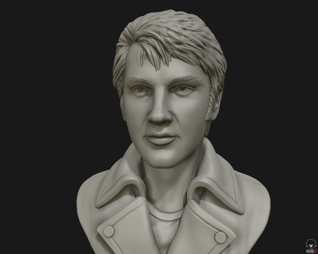 elvis presley sculpture ready to print 3d print model 3D 프린트 모델 .c4d .max .obj .3ds .fbx .stl .blend 