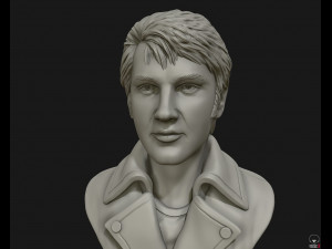 elvis presley sculpture ready to print 3d print model 3D Print Model