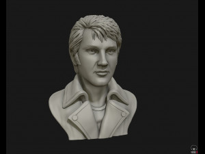 elvis presley sculpture ready to print 3d print model 3D 프린트 모델
