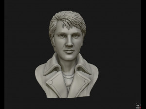 elvis presley sculpture ready to print 3d print model 3D 프린트 모델