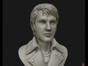 elvis presley sculpture ready to print 3d print model 3D 프린트 모델