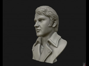 elvis presley sculpture ready to print 3d print model 3D 프린트 모델