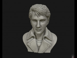 elvis presley sculpture ready to print 3d print model 3D 프린트 모델