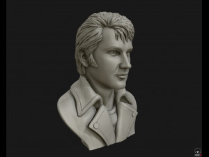 elvis presley sculpture ready to print 3d print model 3D 프린트 모델