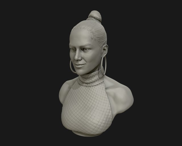 jennifer lopez sculpture ready to print 3d print model Model do druku 3D .c4d .max .obj .3ds .fbx .stl .blend 