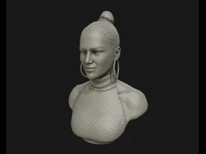 escultura de jennifer lopez pronta para imprimir modelo de impress&atilde;o 3D Modelo de Impressão 3D