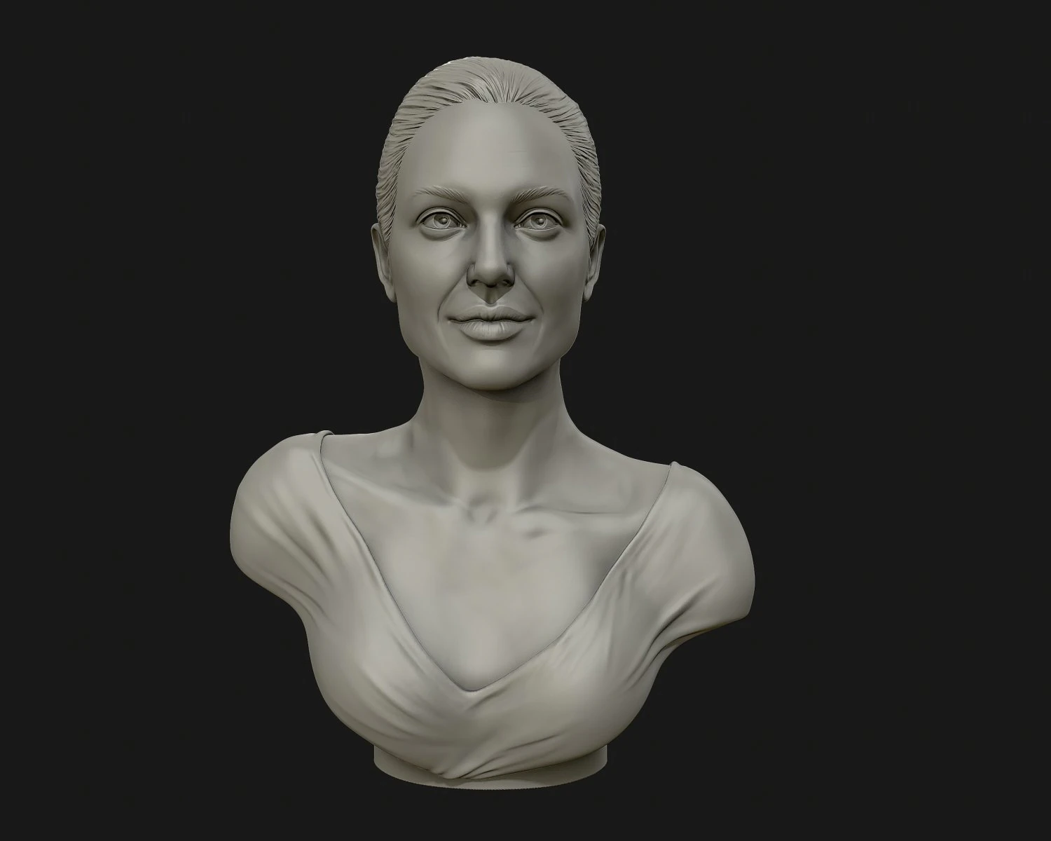 angelina jolie 3d bust ready to 3d print 3d print model 3D Print Model .c4d .max .obj .3ds .fbx .stl .blend 