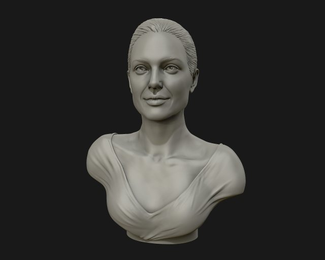 Download angelina jolie 3d bust ready to 3d print 3d print model 3D Model